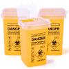 Yellow 3Quart (3 Pack) Sharps Container for Home Use, Needle Disposal Containers, Biohazard Containers, Syringe Disposal, Small Portable Container for Travel, Professional Sharp Waste Disposal view 1