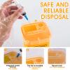 Yellow 3Quart (3 Pack) Sharps Container for Home Use, Needle Disposal Containers, Biohazard Containers, Syringe Disposal, Small Portable Container for Travel, Professional Sharp Waste Disposal view 3