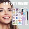 Tooth Gem Kit, Cosmetic Decoration, Tooth Enhancement, Professional Application, Safe Adhesive Formula, 1 Set Clear Rainbow, for Cracks, Chips, Restoration & Style view 4