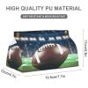 American Football Tissue Box Cover Modern PU Leather Tissue Case Stylish High-end Facial Paper Organizer Dispenser for Bathroom Vanity Countertop Nightstands Desk view 3