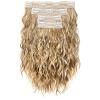 12 Inch Curly Clip-in Hair Extensions, Set of 4 Golden Wavy High Temp Fiber Hairpieces, No Salon Needed, Easy Clip Design for Instant Glam Look