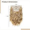 12 Inch Curly Clip-in Hair Extensions, Set of 4 Golden Wavy High Temp Fiber Hairpieces, No Salon Needed, Easy Clip Design for Instant Glam Look view 3