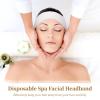 100 Pcs Soft Non-Woven Disposable Facial Headbands for Spa, Elastic Hair Bands with Fastening Closure for Women view 2