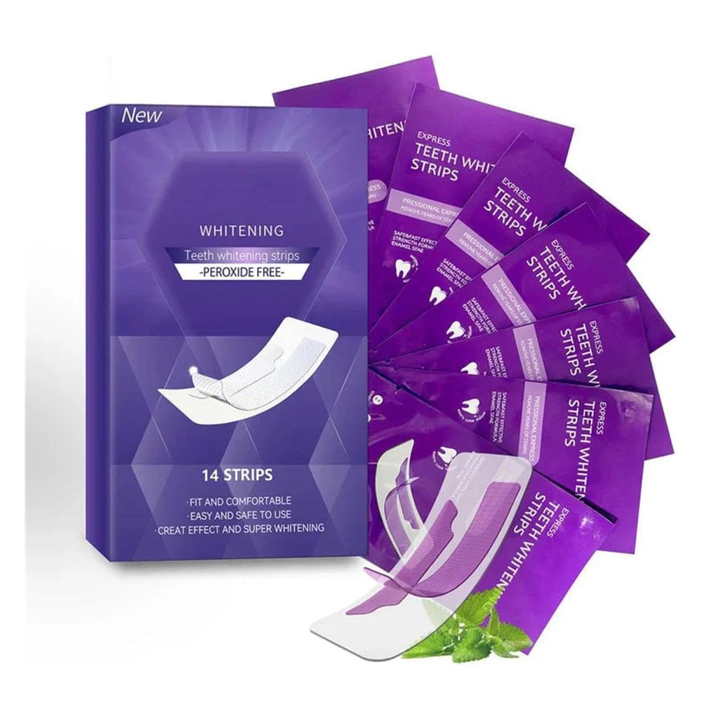 Yellow Teeth Whitening Strips, Sensitive Teeth Whitening Strips, Effectively Remover Tooth Stains, Gentle & Safe, Strong Adhesion, Suitable for All Tooth Types (14pcs)
