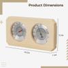 2-In-1 Sauna Thermometer And Hygrometer, Wooden Hygrothermograph For Indoor Humidity And Temperature Monitoring view 3