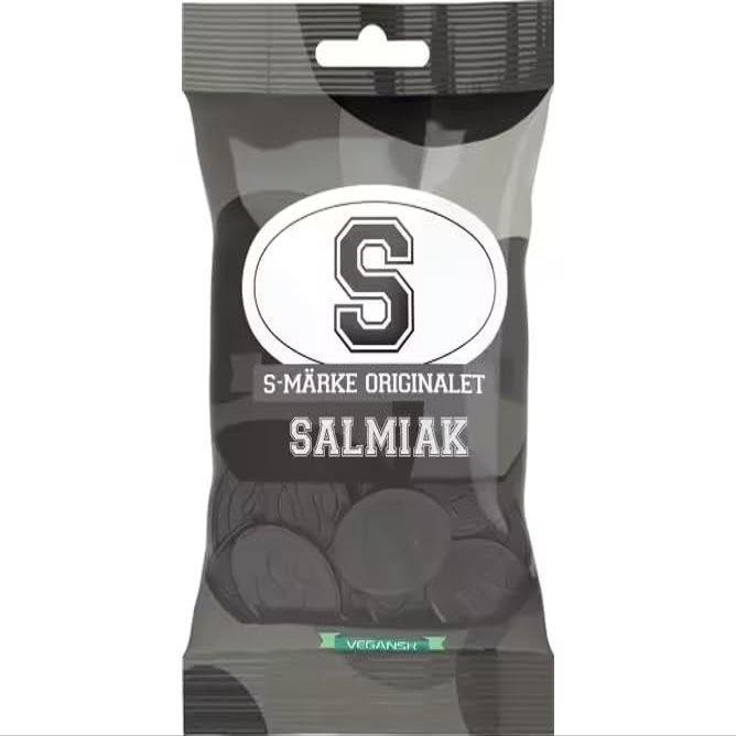 2x70g S-Mrke Salmiak Original - Swedish - Licorice - Salmiac - Wine Gums - Candy