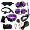 10pcs Classic Soft Leather Bedroom Fitness Multifunction Adjustable Combination Set, Nylon Bracelet and and Leather Racket Combination - D7 view 1