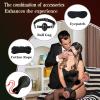 10pcs Classic Soft Leather Bedroom Fitness Multifunction Adjustable Combination Set, Nylon Bracelet and and Leather Racket Combination - D7 view 2