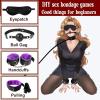10pcs Classic Soft Leather Bedroom Fitness Multifunction Adjustable Combination Set, Nylon Bracelet and and Leather Racket Combination - D7 view 4