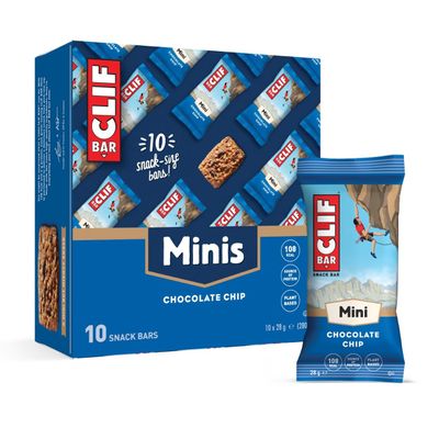 CLIF BAR Minis Chocolate Chip Snack Bars, 10 x 28 g