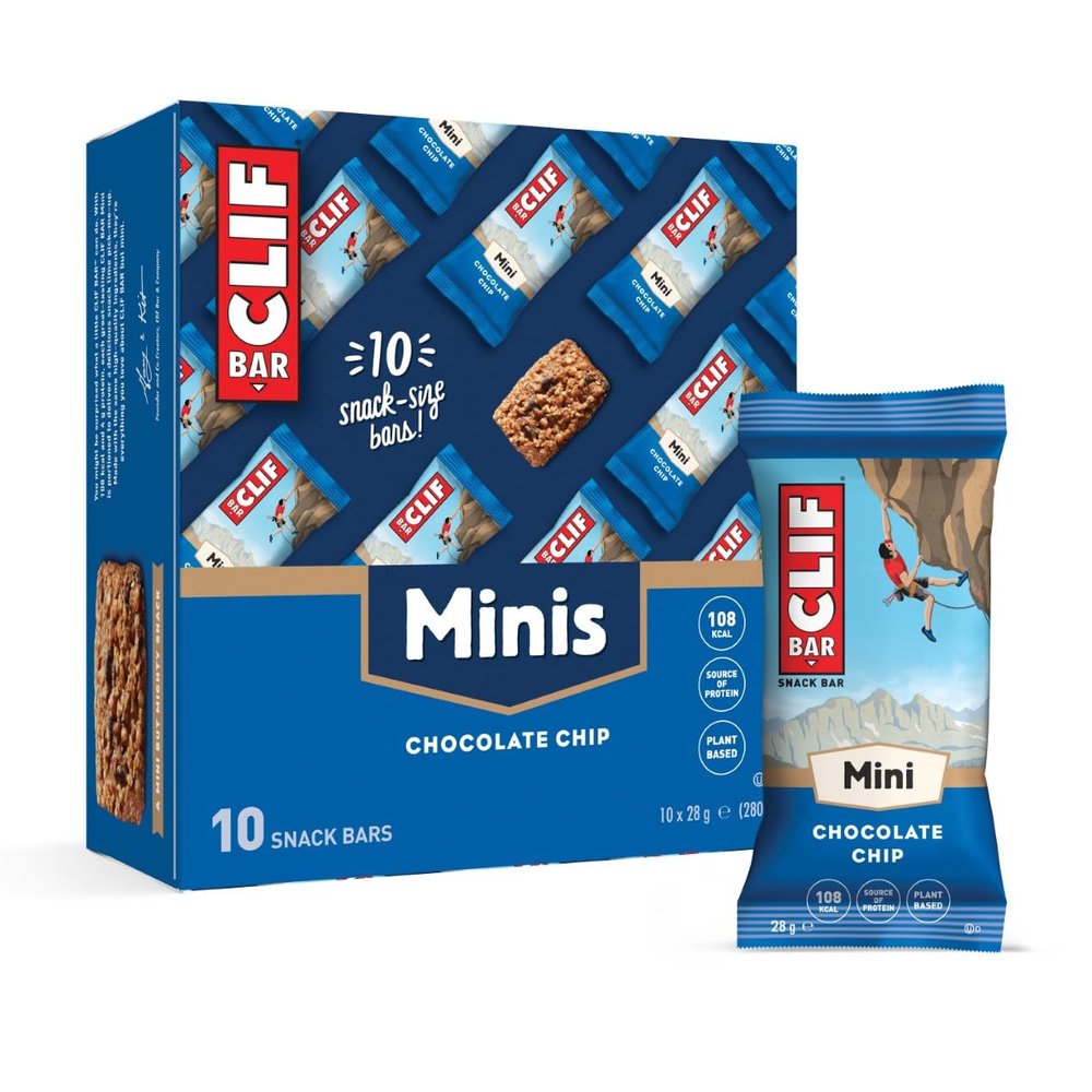 CLIF BAR Minis Chocolate Chip Snack Bars, 10 x 28 g