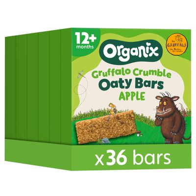 Organix Gruffalo Crumble Apple Oaty Bars, 6 Boxes of 6 x 23 g