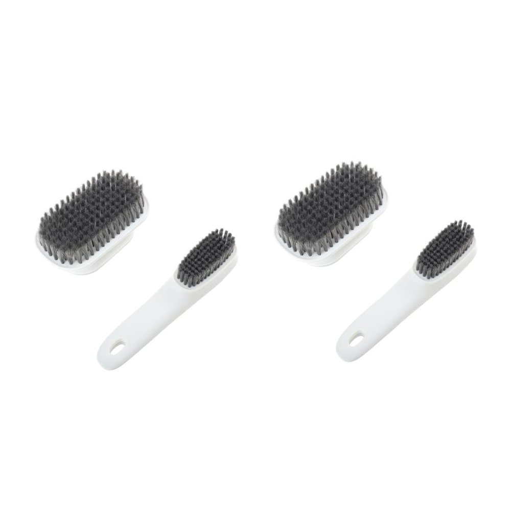 NIYANGLE 2 Sets Long Handle Scrub Brush for Clothes and Shoes Multipurpose Cleaning Brush for Hand Cleaning for Boot and Shoe Polishing