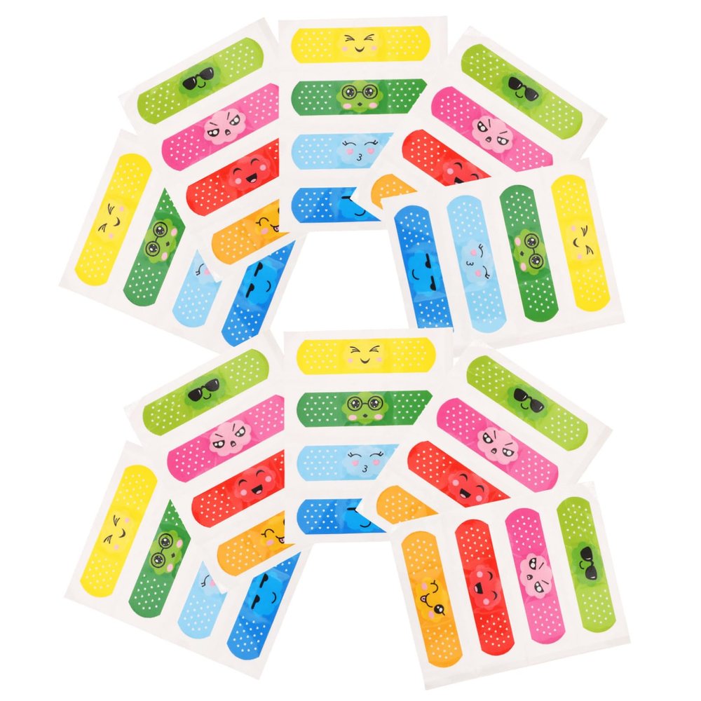 WRITWAA Adhesive Bandages and Breathable PE Material, Suitable for Daily Use 40pcs Cartoon with Good Adhesion Portable for Toddlers and Travel Wound Care