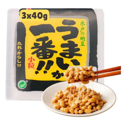 Natto - fermented soy beans made in Japan (3x40g, package may vary)