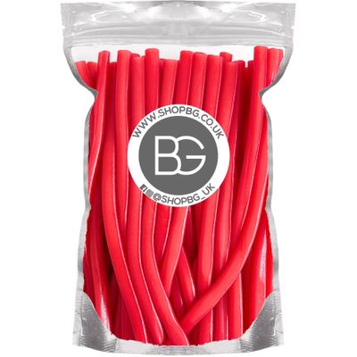 BG Quality Pick & Mix Sweets - Candy Sweeties Re-Sealable Pouch 500g Coloured Liquoirice Style Pencils Cables - Choose Your Flavour (Strawberry)
