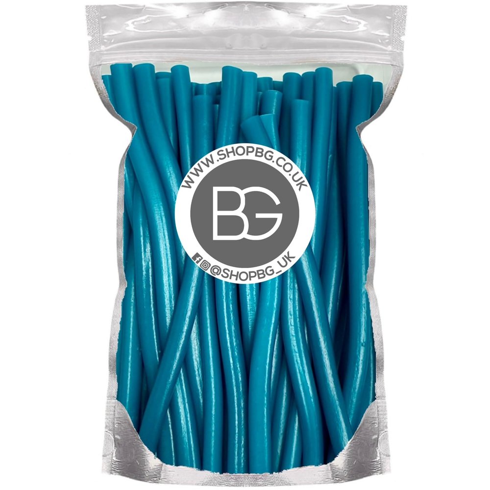 BG Quality Pick & Mix Sweets - Candy Sweeties Re-Sealable Pouch 500g Coloured Liquoirice Style Pencils Cables - Choose Your Flavour (Blue Raspberry)