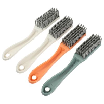 SAFIGLE 4pcs Long Handle Brush Shoes Washing Brush Clothes Washing Tool for Shoes and Clothes Cleaning Random Color