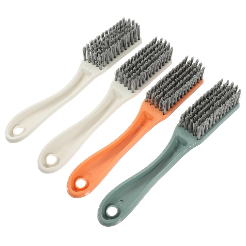 SAFIGLE 4pcs Long Handle Brush Shoes Washing Brush Clothes Washing Tool for Shoes and Clothes Cleaning Random Color