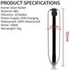 10 Modes Quiet Bullet Massage Wand Portable Massage Ball Personal Stick for Body Relax, Handheld Pocket Bullet Tool Powerful Mini Stick Wand Soft Toys for Women Pleasure, Cordless KFG7AF2 (Gold) view 4