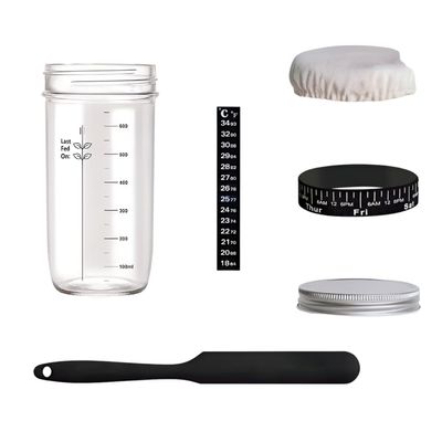 Sxmrmnx Sourdough Kit, Sourdough Bread Glass Jars Airtight Jars 730ml