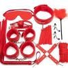 Adjustable Lychee Texture 10 Piece Combination Leather Indoor Fitness Set, Comes With Adjustable Leather Bracelet And Feather Stick, Couple Gift - D15-Uk view 1
