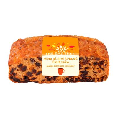The Bay Tree Stem Ginger Topped Fruit Cake 310g | Rich, Moist, Fruity and with Crystallised Ginger | Handcrafted British Cake | Great for Gifting, Afternoon Tea & Festive Treats