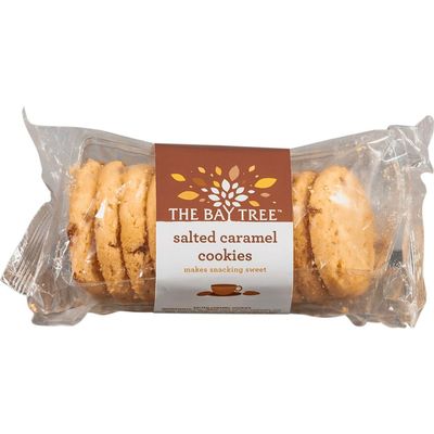 The Bay Tree Salted Caramel Biscuits 12 x 150g Packs | Buttery Crunch with Sweet & Salty Caramel Flavour | Handcrafted British Biscuits | Great for Gifts, Hampers & Snacking