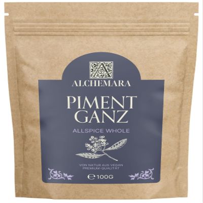 Allspice Berries Alchemara (100g) Pimento Seeds - Gently Dried Spices and Seasonings Ideal for Cooking Aromatic Spices
