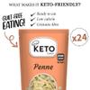 Keto Chef Shirataki Penne Pasta (Pack of 24 x 270g) Odour Free, Low Calorie & Fat Free, High Fibre, Keto Friendly, Vegan & Gluten Free, Low Carb Konjac Pasta | Ready to Eat Instant Food view 3