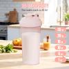 2 Pcs Shaker Bottle for Protein Mixes-protein shaker bottle- for super creamy fitness protein shakes,shaker cups for protein shakes 700ml - Durable, leak-proof (Black+Pink) view 4