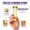 128Hz Tuning Fork for Deep Stress Relief, Ear Wellness, Holistic Healing and Sound Therapy view 3