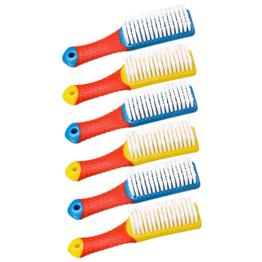HOMOCONO Shoe Cleaning Brush Set Easy Storage Design with Sturdy Plastic Bristles 6pcs for Clothes and Shoes Suitable for Kitchen and Bathroom Cleaning Tasks