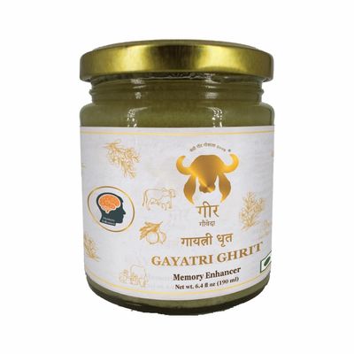 GIR GAUVEDA Gayatri Ghrit Ghee 6.4 Oz (190 ML) Ayurvedic Pure Gir Cow Ghee