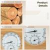 Fuhjythy Wooden Sauna Hygrothermograph,Sauna Thermometer and Hygrometer,Indoor Humidity Temperature Measurement Sauna Room Easy Install view 2