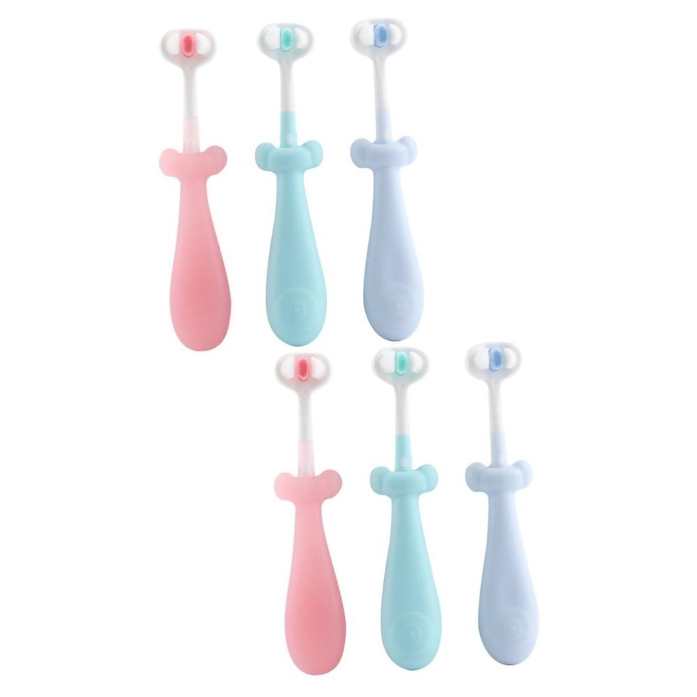 SAFIGLE 6pcs Boy Girl Toothbrush Soft Bristles Cute Toothbrush for Boys and Girls and Manual for Toddlers and Brushing