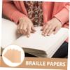 OUNONA 20pcs Braille Practice Sheet Thick Writing Paper Bulk with 4 Line and 9 Line Designs for Practicing Braille Writing Paper Blind Aid for Blind People and Users in Craft Making view 4