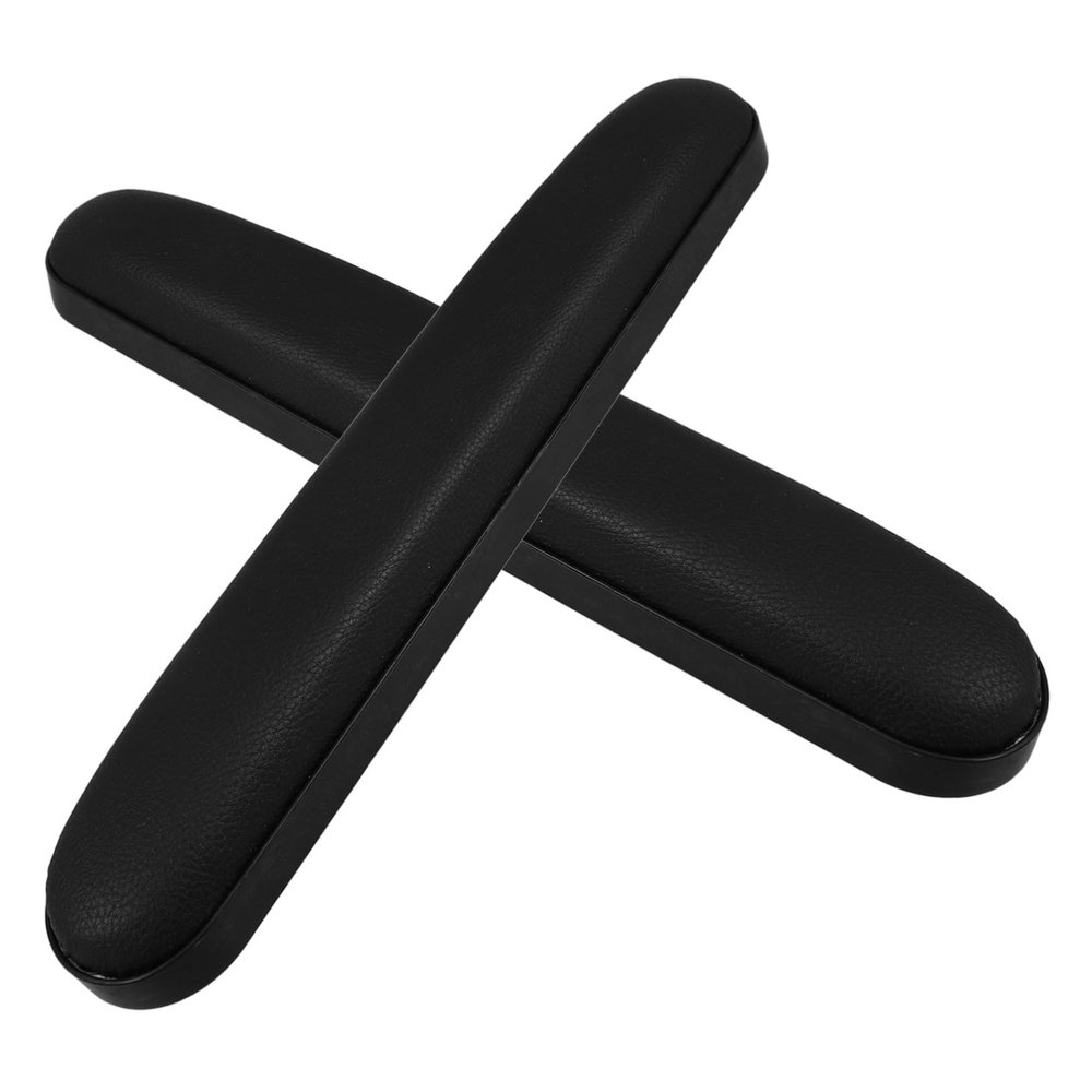 Hemobllo Wheelchair Armrest Pads 2pcs, Waterproof Wear-Resistant Plastic Arm Pads with Sponge Cushion 22.5mm Hole Distance 34.7cm Length, Universal Replacement for Manual Wheelchairs