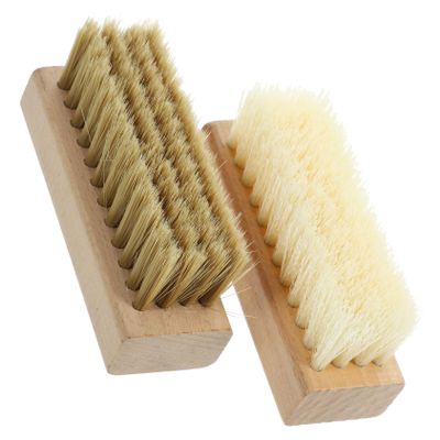 CTIRCHIU 2pcs Cleaning Brush Set with Wooden Handle and Pp Bristles Lightweight and Sturdy Clothes Washing Brush for Household Cleaning