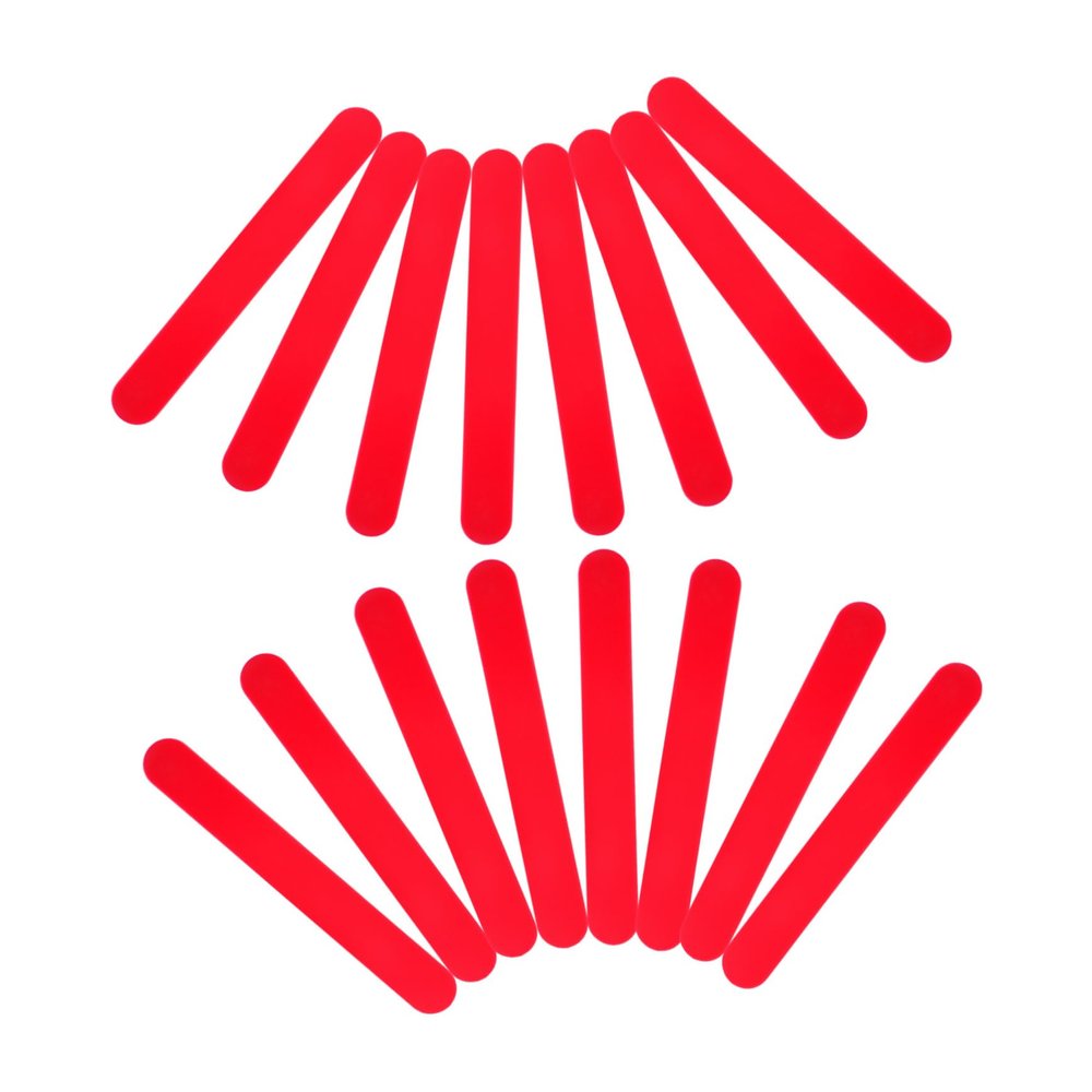 COLLBATH 25pcs Red Plastic Tongue Depressor Sticks and Laboratory Use Multipurpose Design Easy to Clean Reusable Lab Stirring Sticks Suitable for Children and Professional Applications