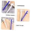 Veemoon Denture Brush Toothbrush Set 8pcs Double-Head Small Size White Multi-Functional Braces Cleaning Tool for Adults Household Oral Care view 2