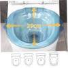 MOUNTTU Sitz Bath, Universal Sitz Bath for Toilet Wide Seat, Large-Capacity Soak Easy to Store, Anti Overflow for Hemorrhoids Postpartum Private Care for Hemorrhoids view 3