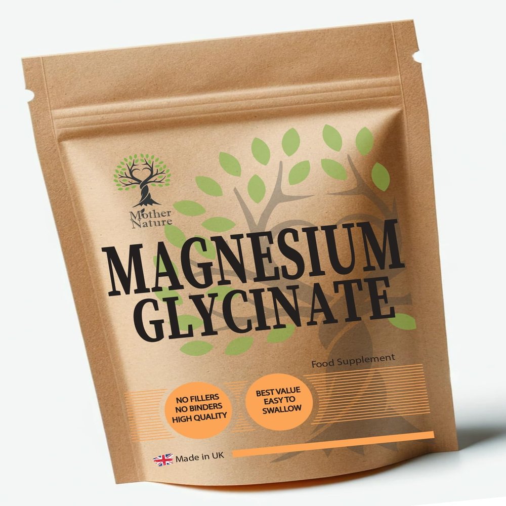 Magnesium Glycinate 650mg 60 Vegan Capsules High Absorption Chelated Magnesium Supplement UK Made Clean, Additive-Free, Eco-Friendly Packaging (60 Capsules)