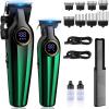 BILLAR Professional Hair Clipper for Men Hair Cutting Kit Men's Beard Trimmer Hair Trimmer Shaver Cordless Barber Clippers and TrimmersGreen view 1