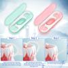 200pcs Floss Picks Travel Floss Toothpicks Sticks with Case Twin-Line Dental Flossers for Adults Teeth Cleaning view 3