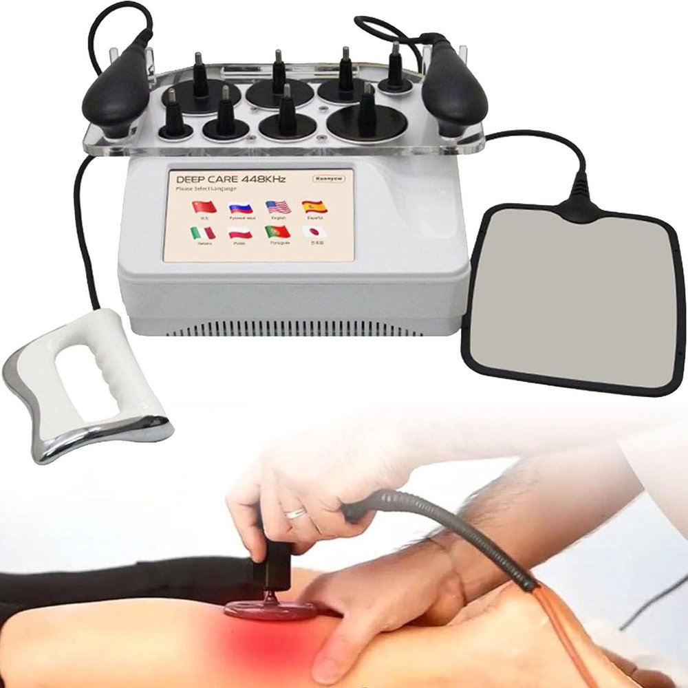 448K Therapy Device for Body Pain,Deep Care Tecar Therapy Diathermy Machine,Portable RET CET Diathermy Body Sliming Machine,Thermal Therapy Beauty Device