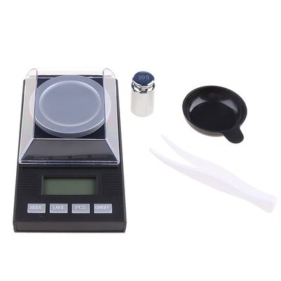Digital Pocket Scale 20 X 0.001g Jewelry Gold Lab Carat Powder Weigh Scales With Calibration Weights Tweezers Pan