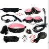 10 Piece Set Of Classic Elegant Pink Soft Nylon Adjustable Multifunctional Fitness Bedroom Combination, With Nylon Bracelet And Sleep Eye Mask - D8-Uk view 1
