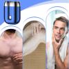 Compact Shaver for Men - Face Shaver | Portable Mens Travel Facial Hair Groomer | Double-Head Beard Shaving Buzzer | Pocket Size Face Storm Razor | Waterproof Rotary Electrical Razor for Wet & Dry view 4