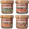 Jam Variety Selection - Unique Flavours: Pumpkin & Chestnut, Fig Orange & Anise, Strawberry & Chilli, Apple Raisin & Cinnamon. Perfect for Cheese Pairing - Pack of 4 x 180g view 1